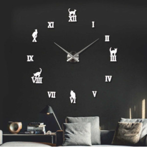 Adhesive wall clock, luxury clock on stent, plastic clock 2