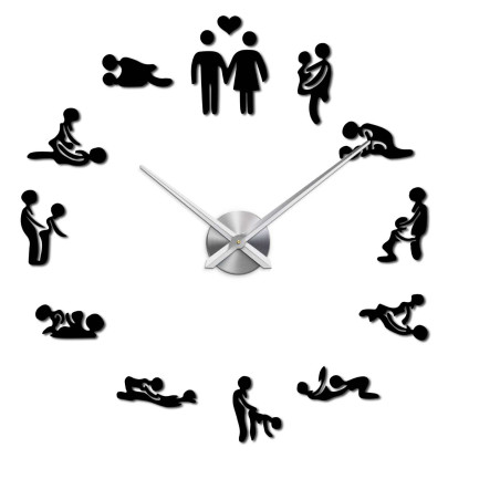 Kamasutra sticker wall clock