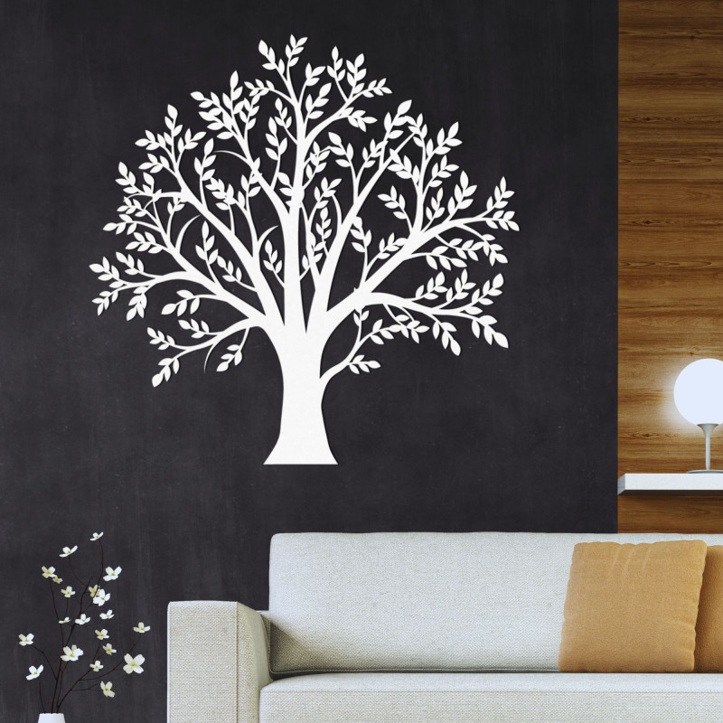 Elegant wooden tree of life wall decoration
