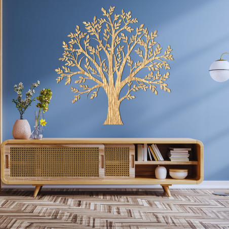 Elegant wooden tree of life wall decoration