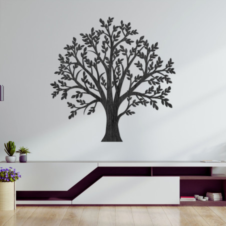 Laser-carved tree of life made of natural wood