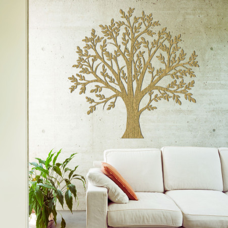 Decorative wooden tree with fine leaf details