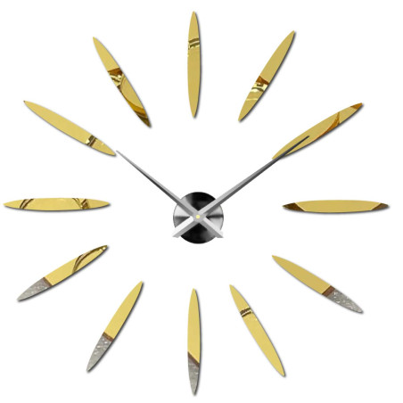 Large white self-adhesive clock with adjustable diameter 80 - 120 cm