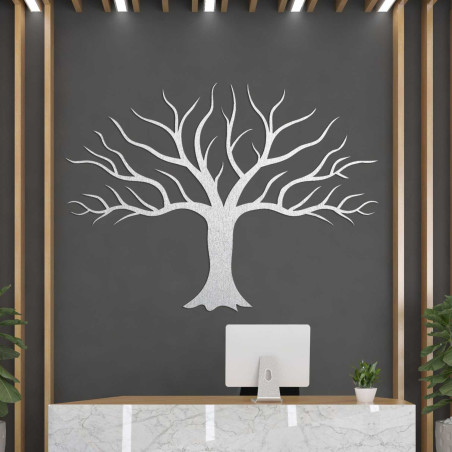 A precisely carved wooden tree will beautifully complement a modern home interior.
