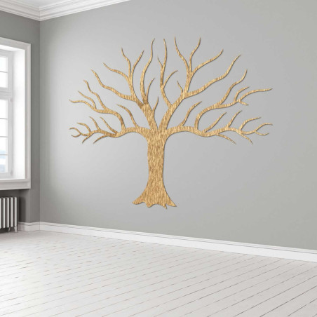 A precisely carved wooden tree will beautifully complement a modern home interior.