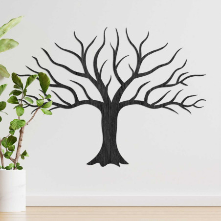 A precisely carved wooden tree will beautifully complement a modern home interior.