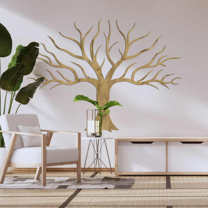 The wooden Tree of Life is an original accessory for a cozy and modern home
