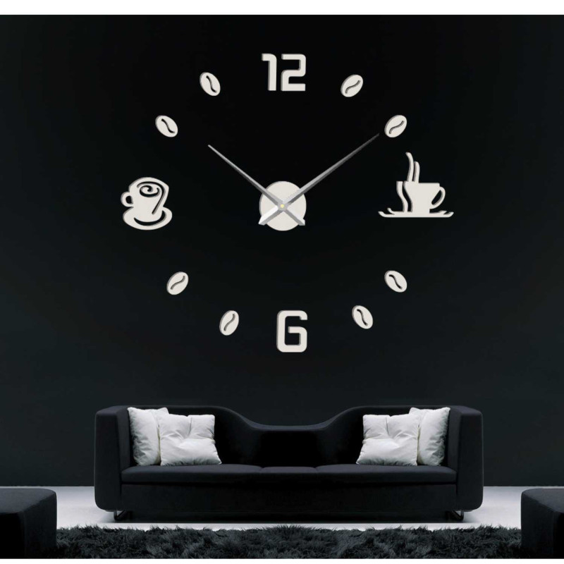 Wall clock adhesive coffee | COFFE