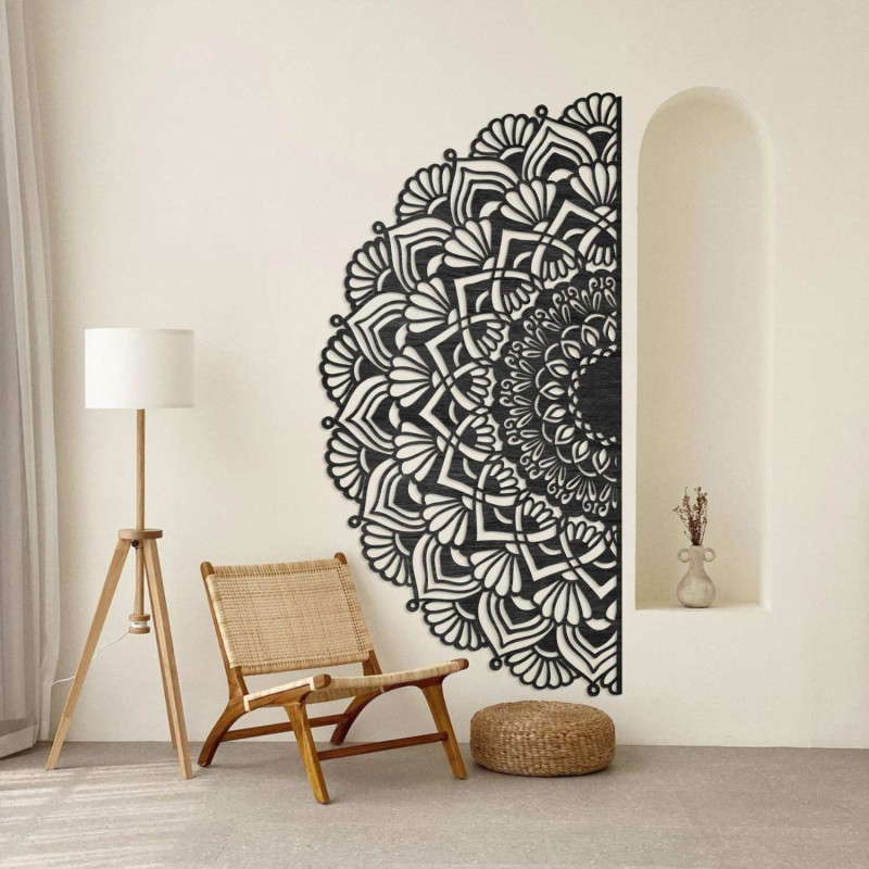 Wooden mandala on the wall: bring modern harmony into your home