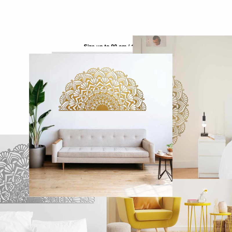 Modern wooden mandala decoration for a stylish and cozy interior