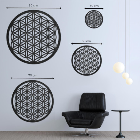 Wooden mandala on the wall Flower of Life - PERTON