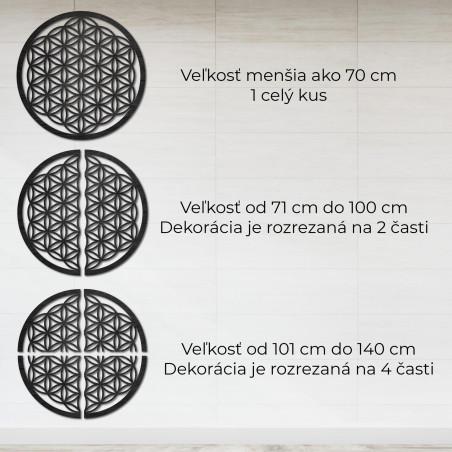 Wooden mandala on the wall Flower of Life - PERTON