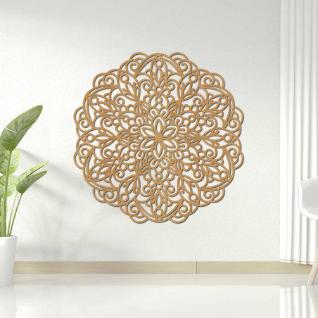 Luxurious wooden mandala on the wall for a harmonious and elegant interior