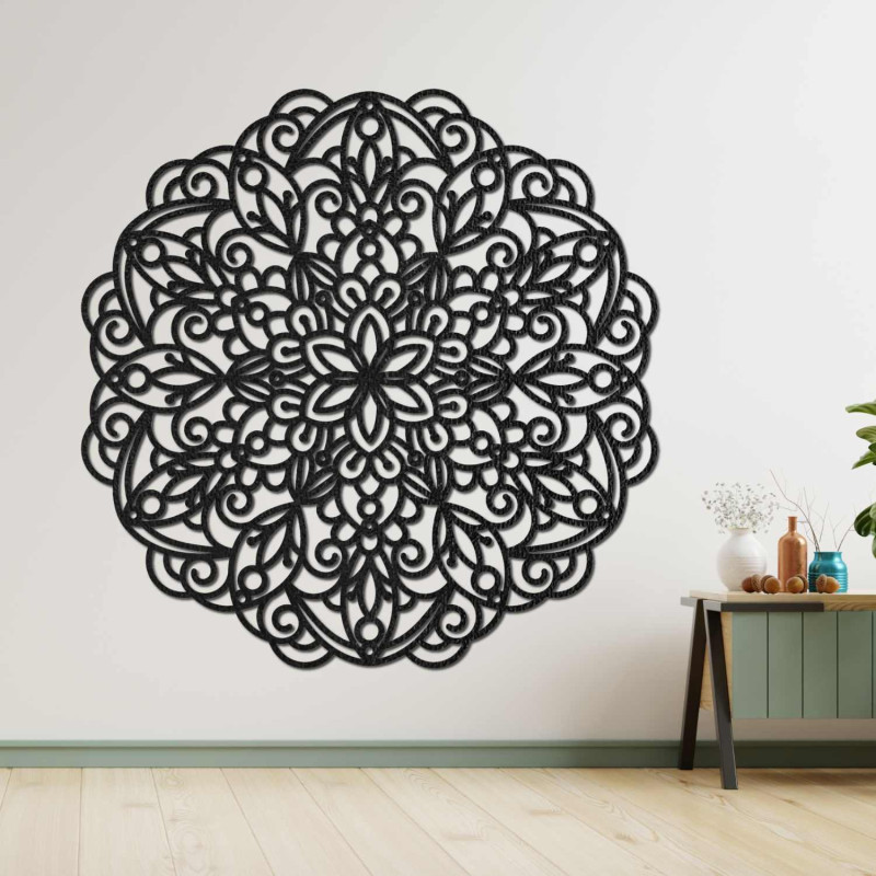 Luxurious wooden mandala on the wall for a harmonious and elegant interior