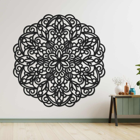 Luxurious wooden mandala on the wall for a harmonious and elegant interior