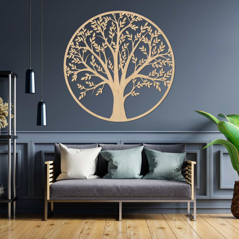 A designer tree of life made of wood for a harmonious home