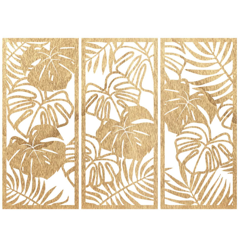 Elegant wall decoration with an exotic leaf motif