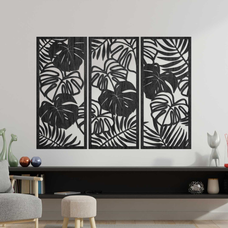 Luxurious wooden picture for the living room in a modern style
