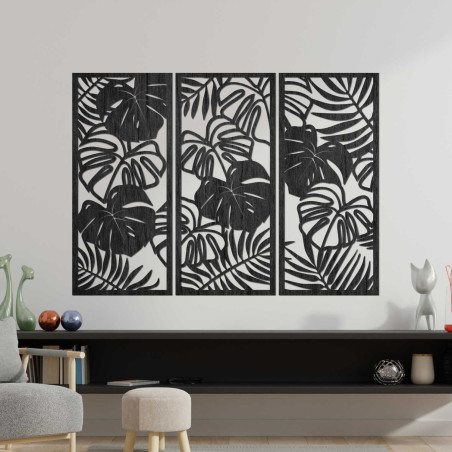 Luxurious wooden picture for the living room in a modern style