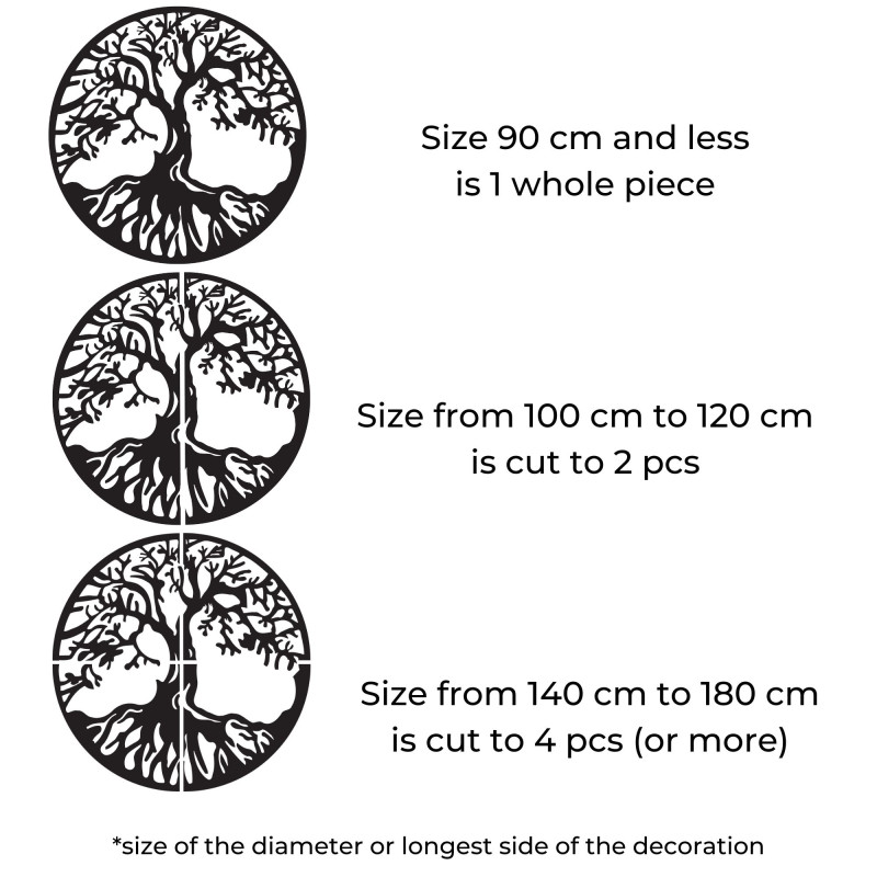 Decorative wooden tree of life for stylish modern living
