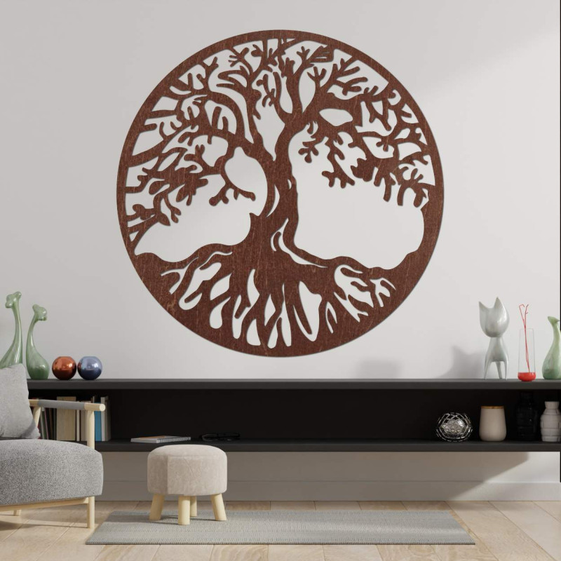 Luxurious tree of life decoration made of high-quality natural wood