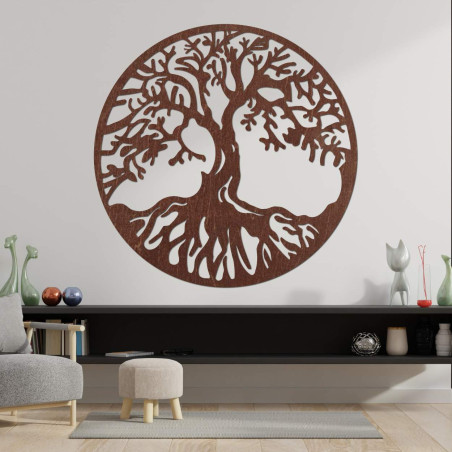 Luxurious tree of life decoration made of high-quality natural wood