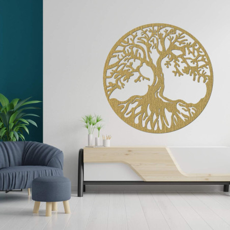 Luxurious tree of life decoration made of high-quality natural wood
