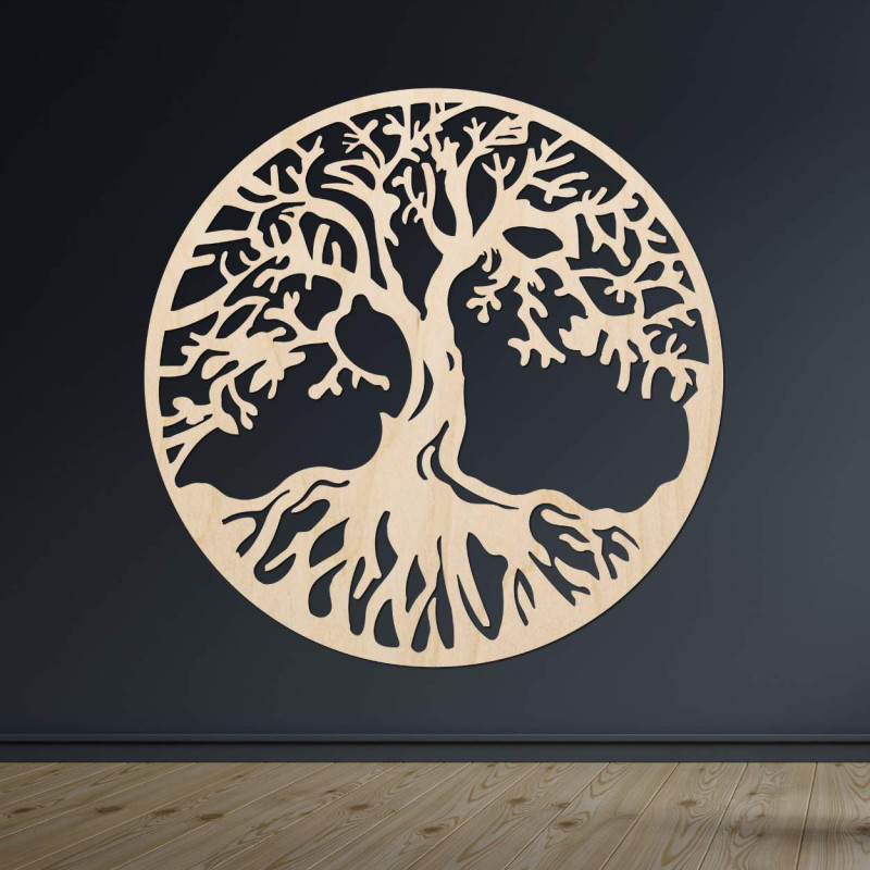 Luxurious tree of life decoration made of high-quality natural wood