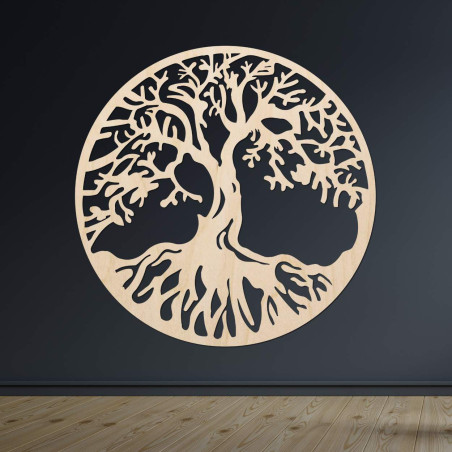 Luxurious tree of life decoration made of high-quality natural wood