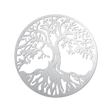 Minimalist tree of life on the wall with detailed workmanship