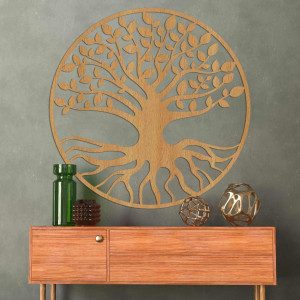 Modern black tree of life on the wall as an elegant interior decoration 2
