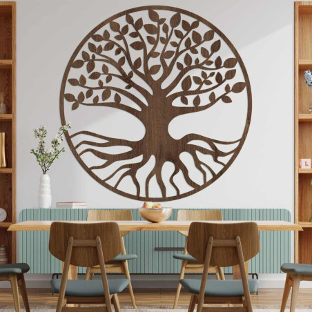 Minimalist wall decoration tree of life in black