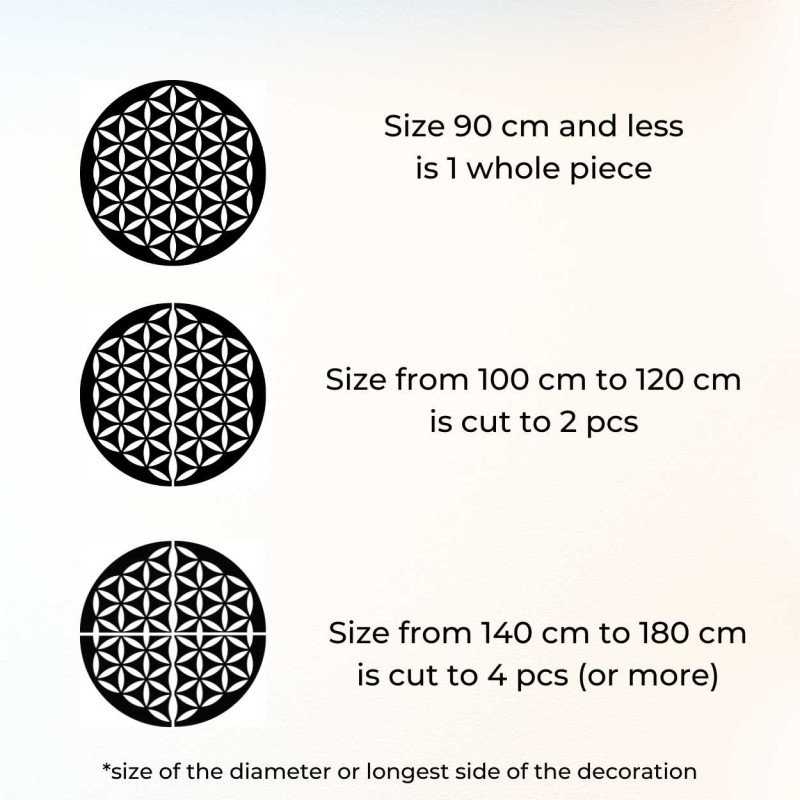 Wooden wall decoration flower of life