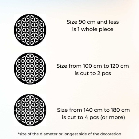 Wooden wall decoration flower of life