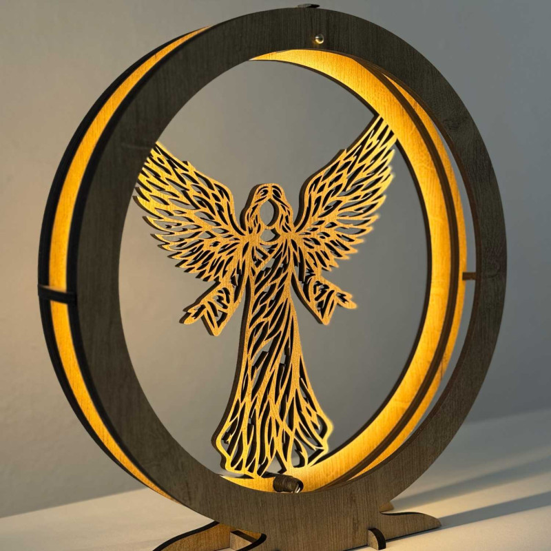 LED lamp with angel creates a pleasant and harmonious atmosphere in the home