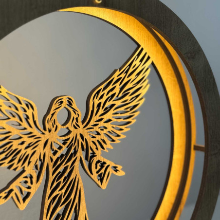LED lamp with angel creates a pleasant and harmonious atmosphere in the home