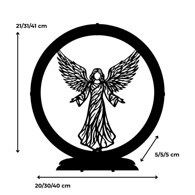 Modern angel decoration with LED lighting for the living room and bedroom