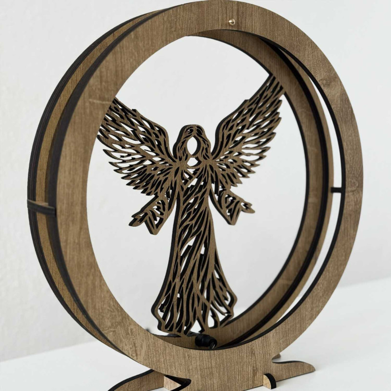 Modern angel decoration with LED lighting for the living room and bedroom