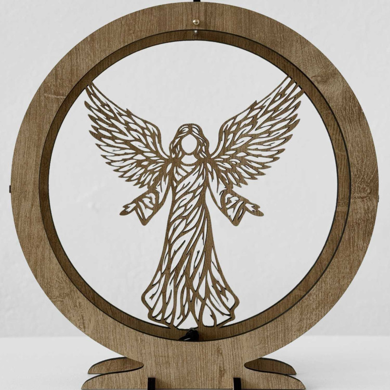 Modern angel decoration with LED lighting for the living room and bedroom