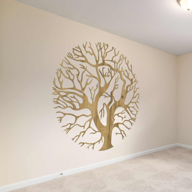 Wooden picture Tree of Life on the wall for a modern interior