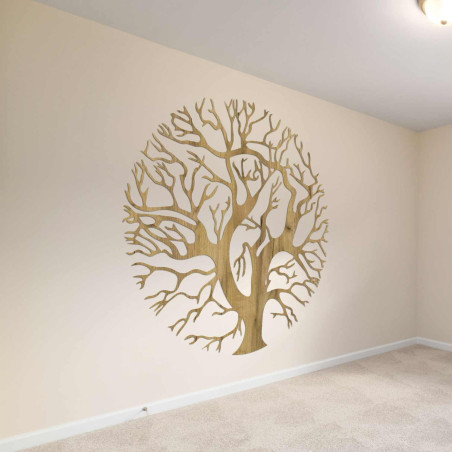 Wooden picture Tree of Life on the wall for a modern interior
