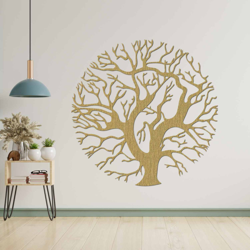 Modern wooden decoration Tree of Life for an elegant interior