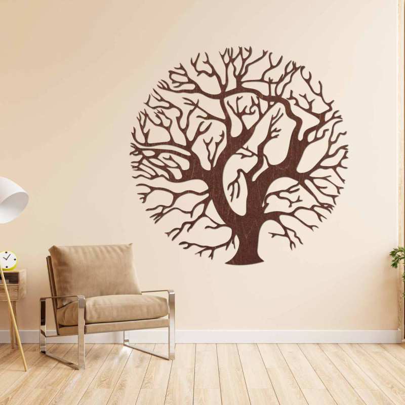 Modern wooden decoration Tree of Life for an elegant interior