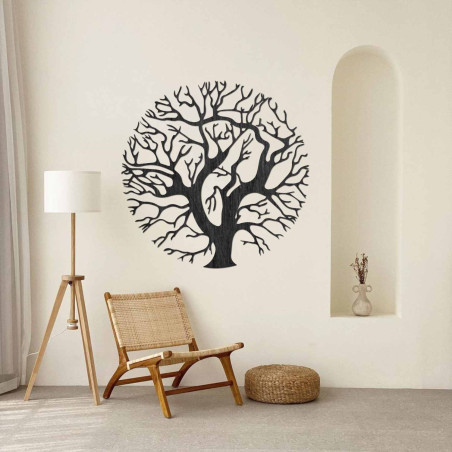 Precisely carved Tree of Life wall hanging made of natural wood