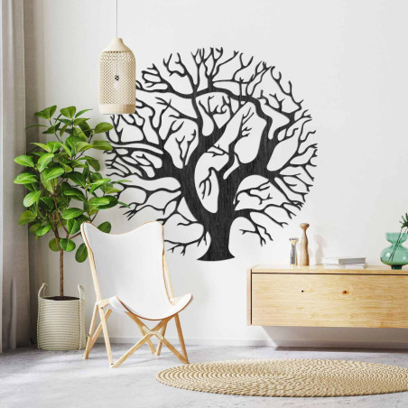 Precisely carved Tree of Life wall hanging made of natural wood