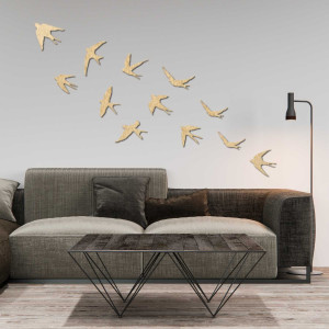 Wooden swallows on the wall – lightness and freedom in your interior 2