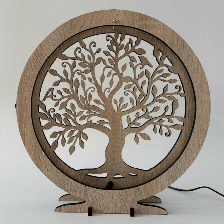 Wooden LED decoration Tree of Life creates a cozy atmosphere