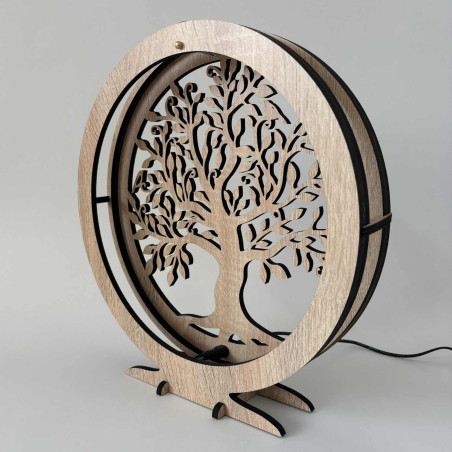 Wooden LED decoration Tree of Life creates a cozy atmosphere