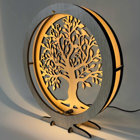 Wooden LED decoration Tree of Life creates a cozy atmosphere