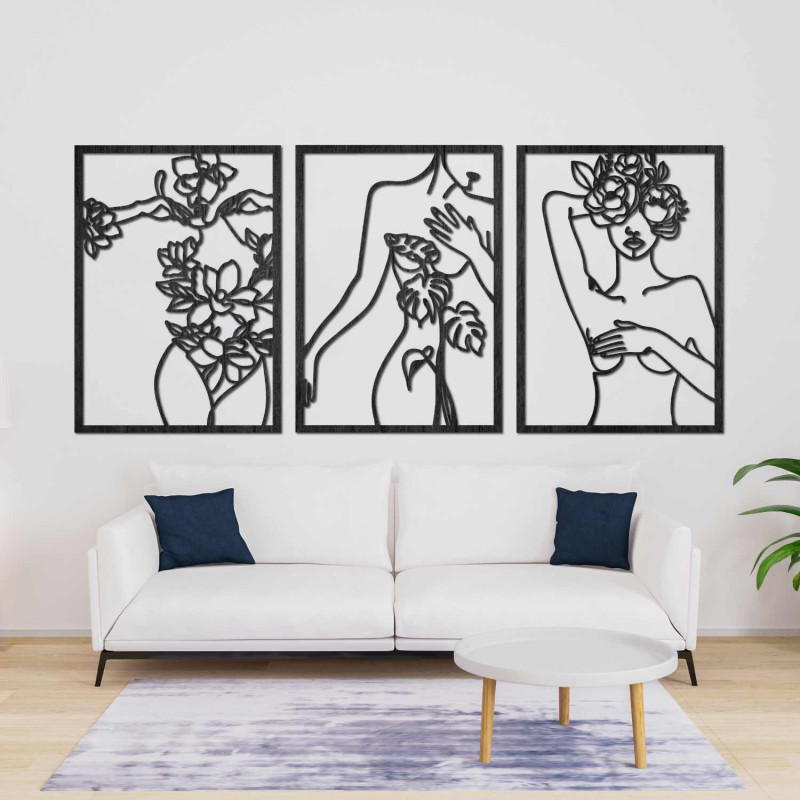Minimalist line art of a woman as a stylish wall decoration